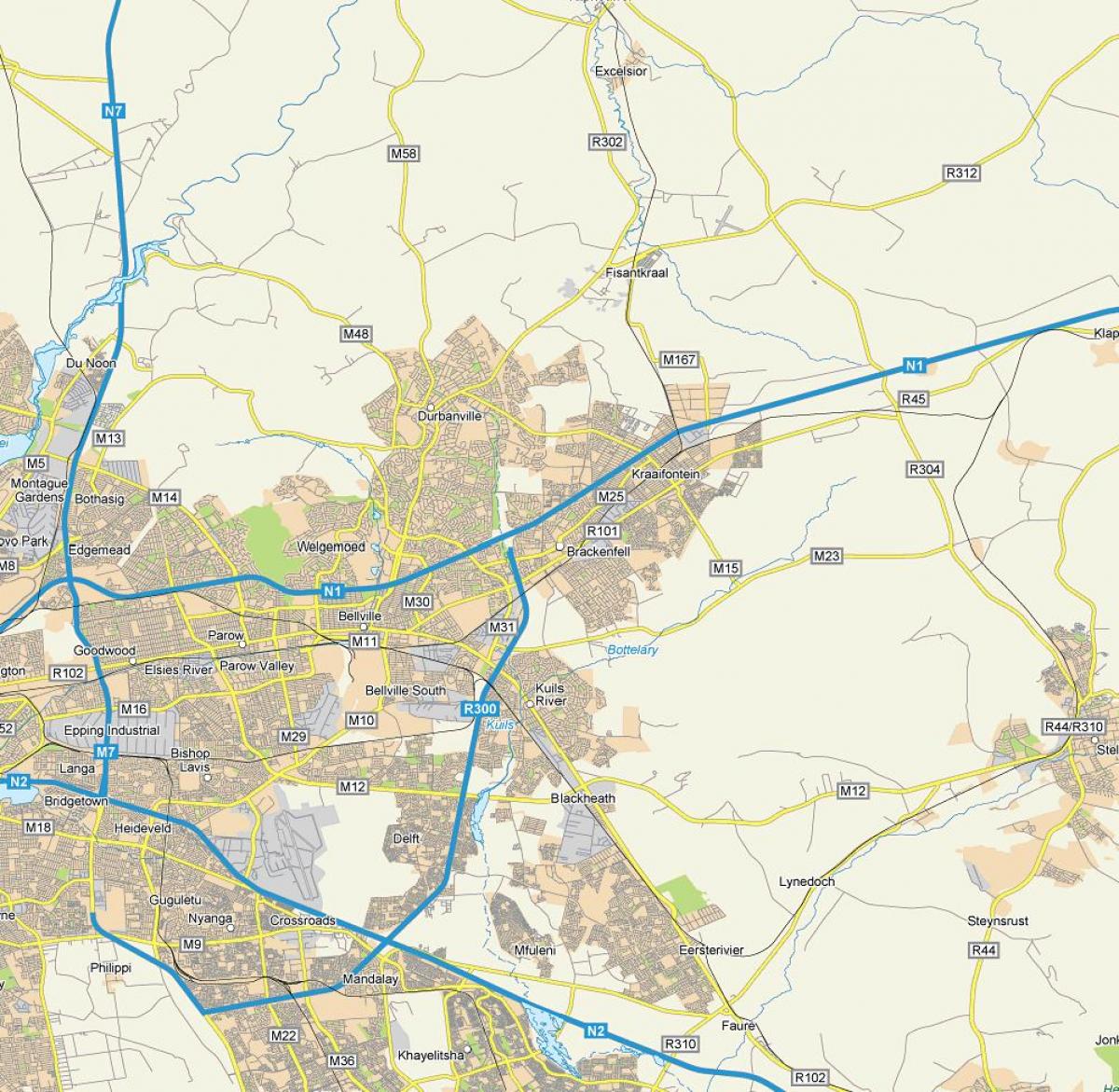 מפה של brackenfell קייפטאון