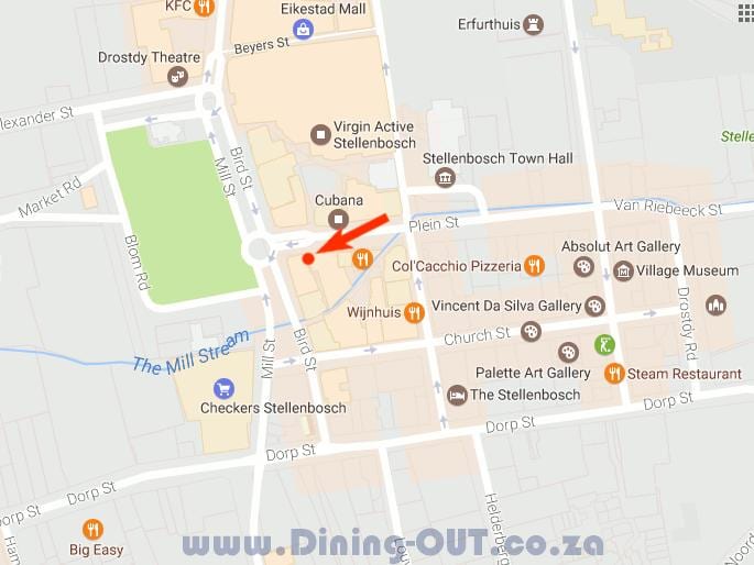 מפה של dorp street קייפטאון