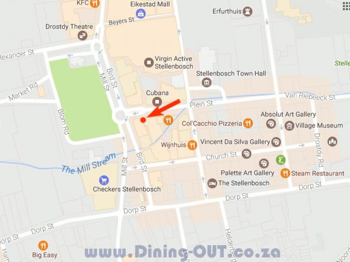 מפה של dorp street קייפטאון