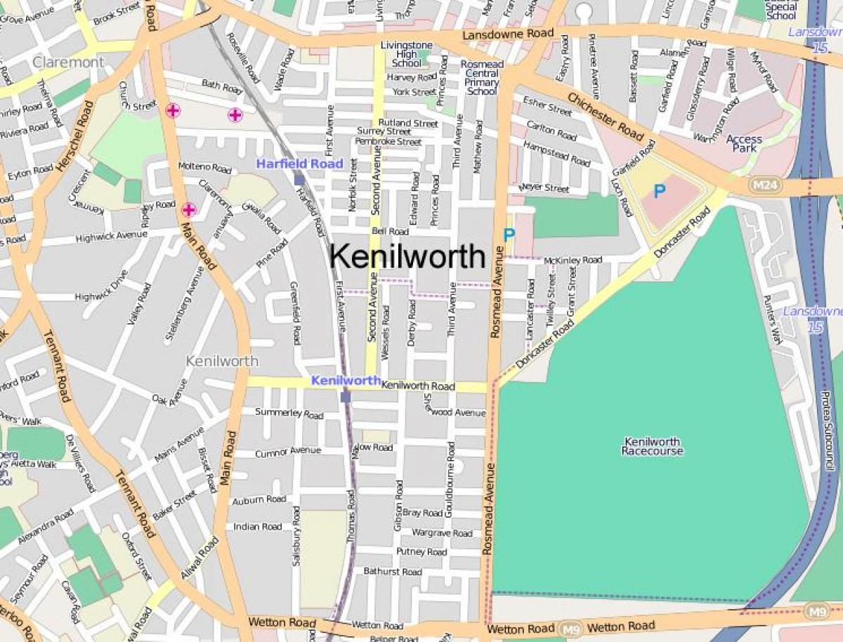 מפה של kenilworth קייפטאון