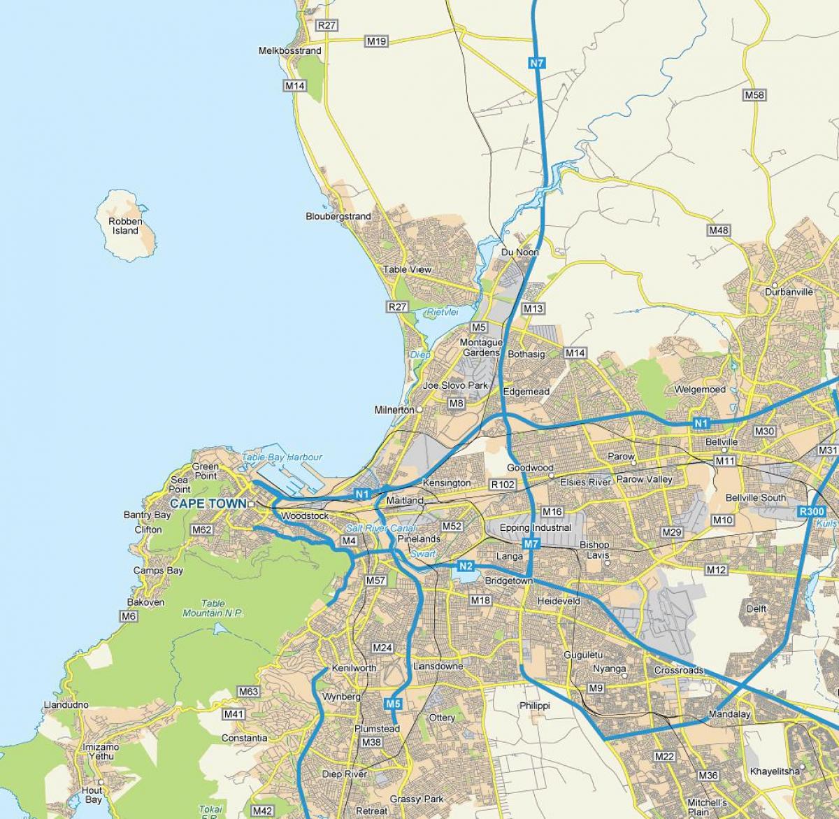 milnerton קייפטאון מפה