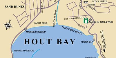 מפה של hout bay המפה קייפטאון